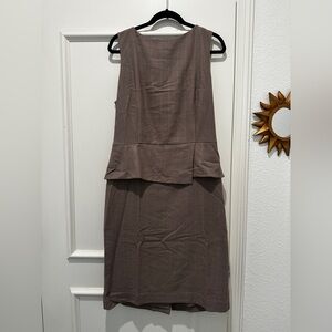 Ann Taylor Brown Midi Dress